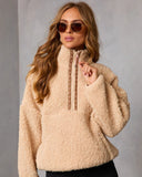 Cold Embrace Teddy Quarter Zip Sweatshirt