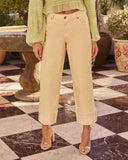 Levon Super Stretch Mid Rise Wide Leg Jeans
