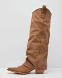 Kilee Western Suede Fold Over Boots