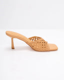 Carrie Ann Woven Open Toe Heeled Sandals
