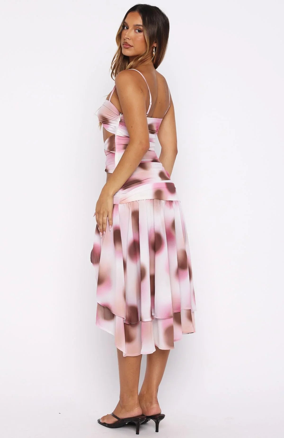 Dancing In Greece Midi Dress Neopolitana Sundae