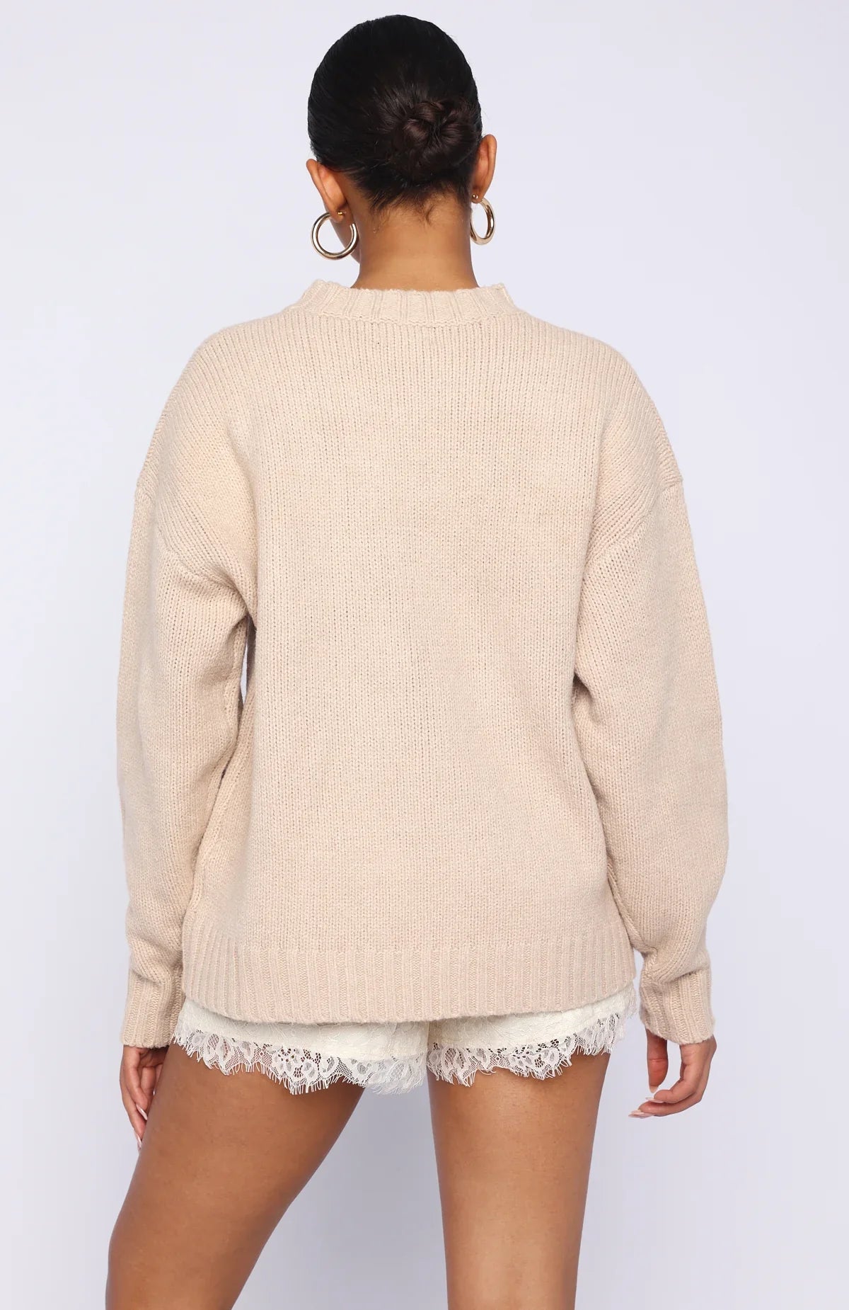 Apres Ski With Me Knit Sweater Beige
