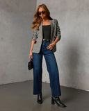 Yvonna Velvet Trim Blazer