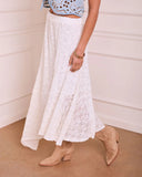 Solrae Lace High Low Maxi Skirt