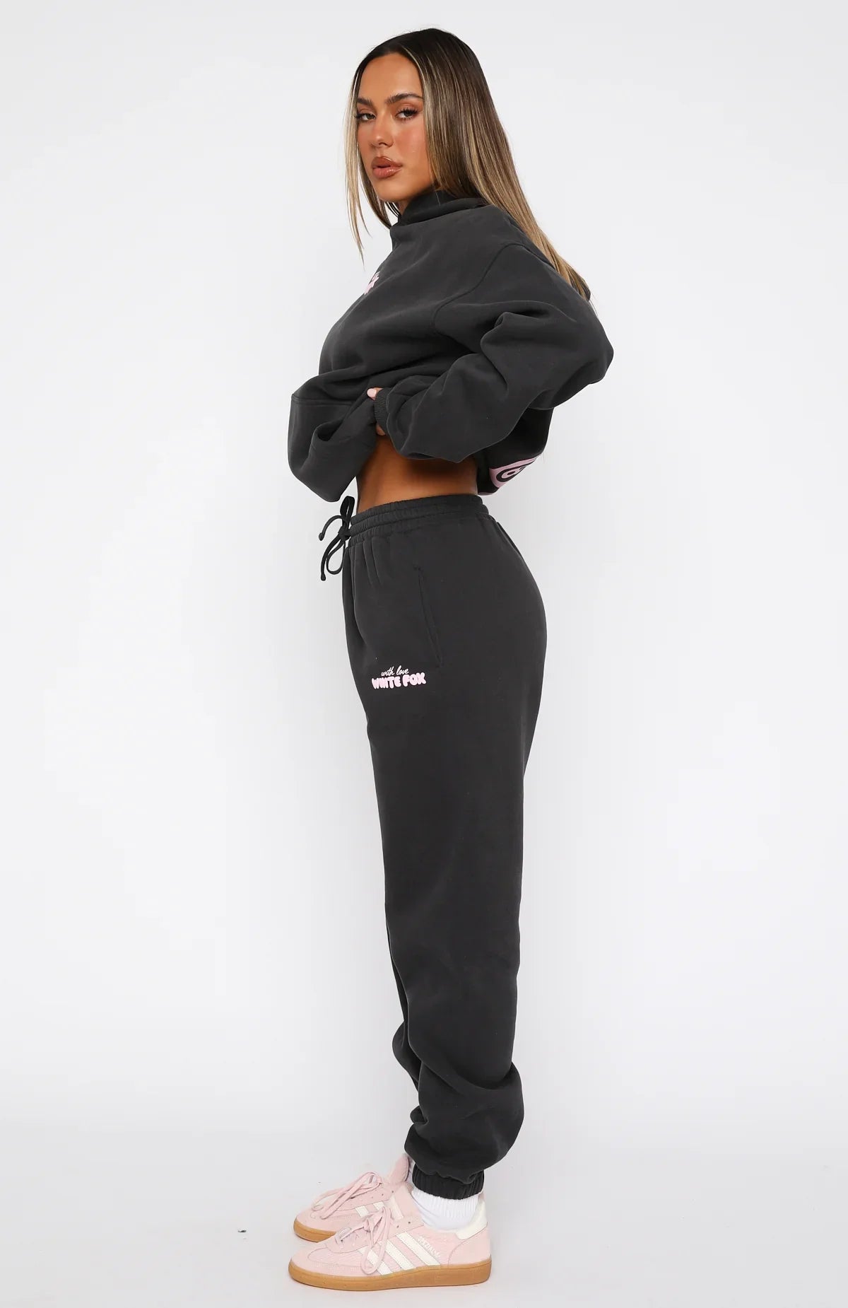 With Love In The Moment Sweatpants Charcoal