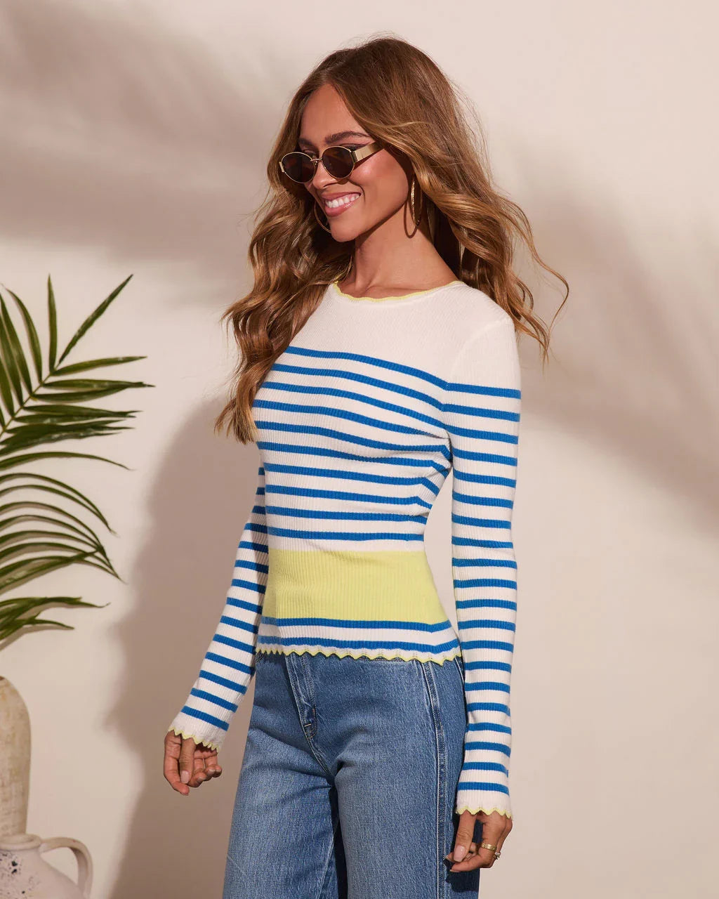 Madaline Striped Knit Top