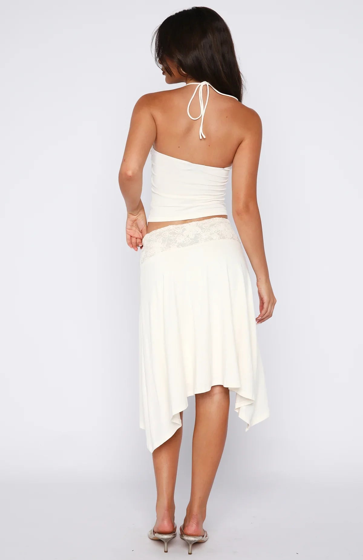 Cool Chaos Midi Skirt Off White