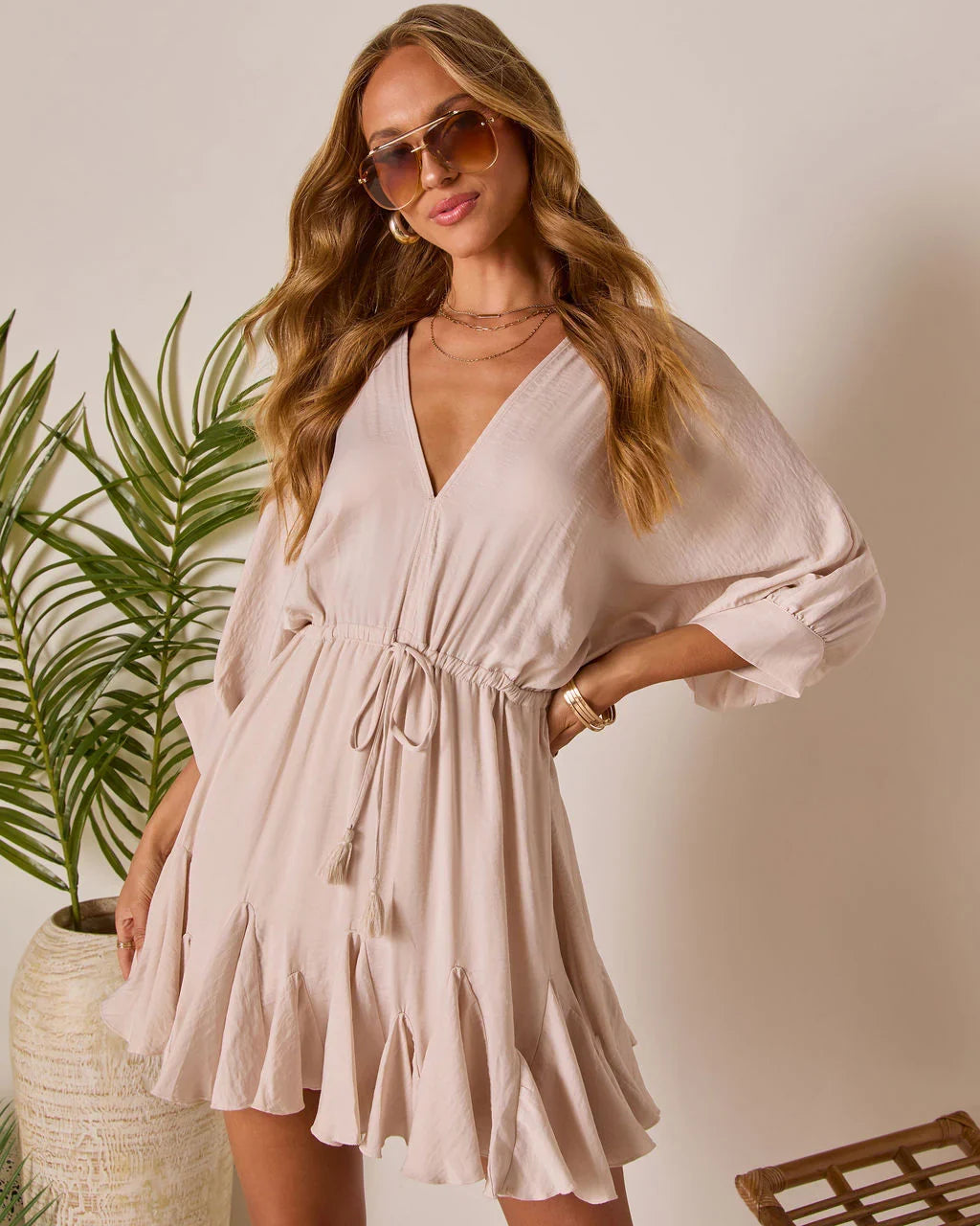 Telina Tassel Tie Mini Dress