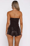 The Lime Light Beaded Bustier Chocolate