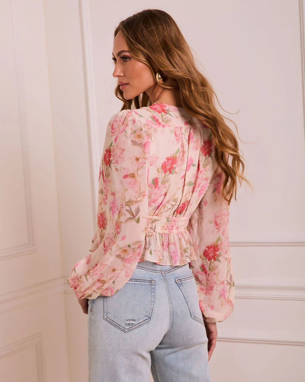 Bloom Reveal Floral Chiffon Blouse