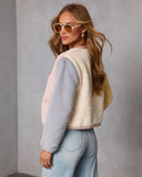 Mood Lifter Color Block Faux Fur Jacket
