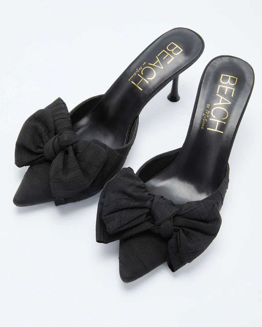 Carmeline Bow Mule Heels
