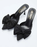 Carmeline Bow Mule Heels