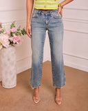 Timeless Studio Super Stretch Mid Rise Straight Leg Jeans