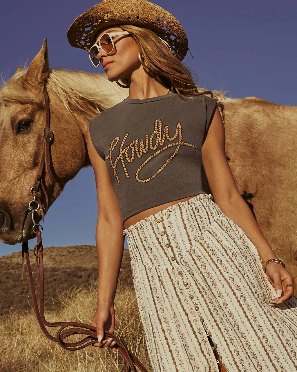 Howdy Graphic Muscle Tee