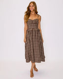 Emma Plaid Midi Dress
