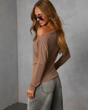 A Wow Moment Asymmetrical Long Sleeve Top