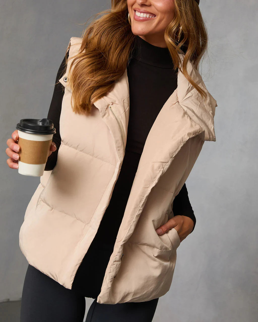 Anna Pocketed Puffer Vest