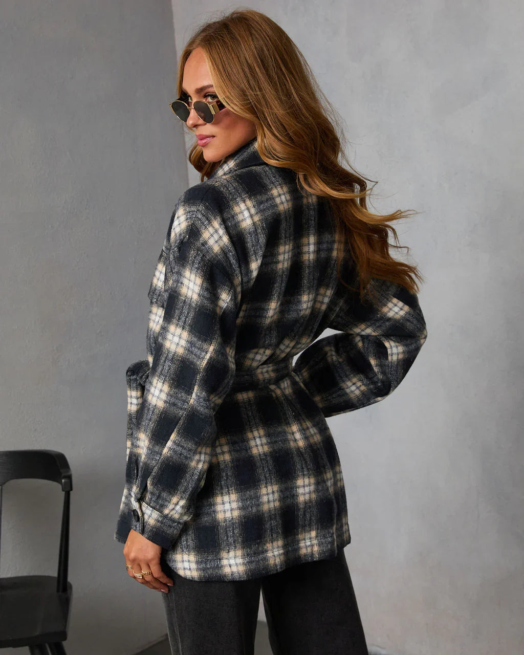 Tawny Grace Plaid Shirt Jacket