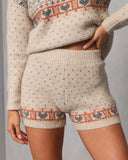 Ginger Snap Fair Isle Knit Shorts