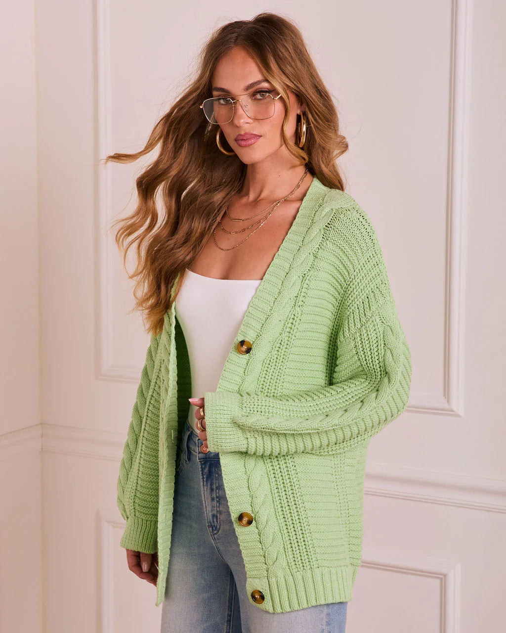 Katrine Cable Knit Cardigan