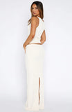Top To Bottom Maxi Skirt Off White