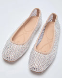 Khaie Rhinestone Mesh Flats