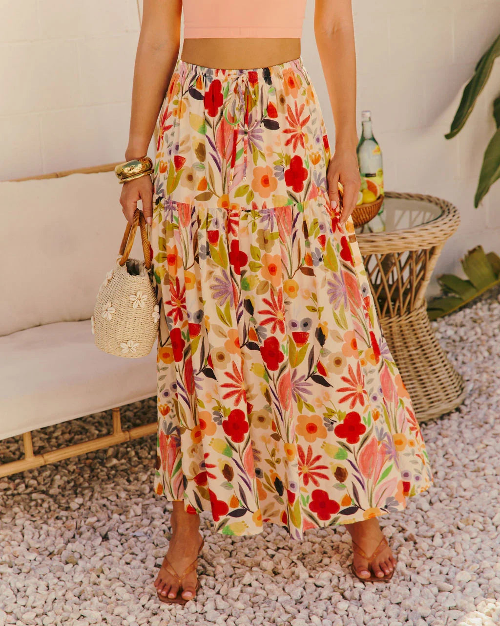 Fresh Picked Floral Maxi Skirt