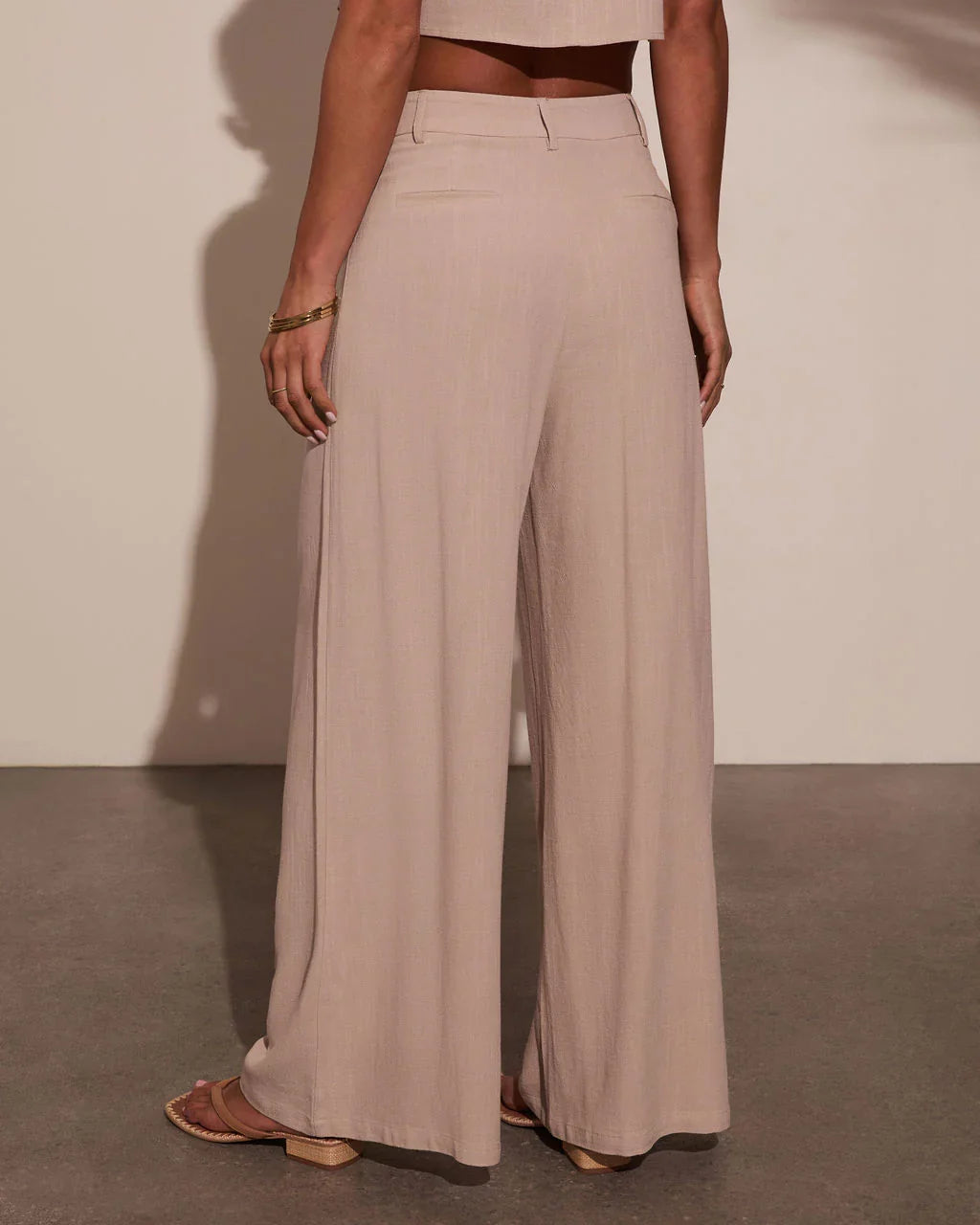 Carissa Pleated Linen Trousers