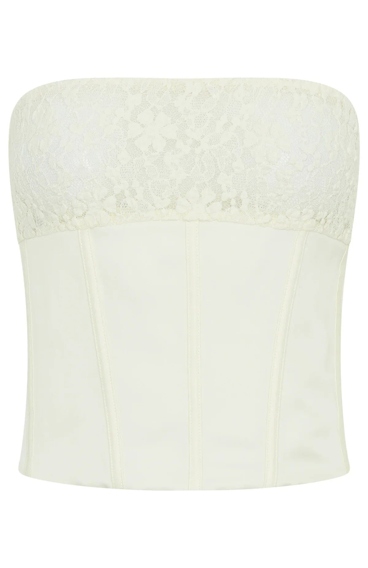 Leave An Impression Strapless Bustier Cream