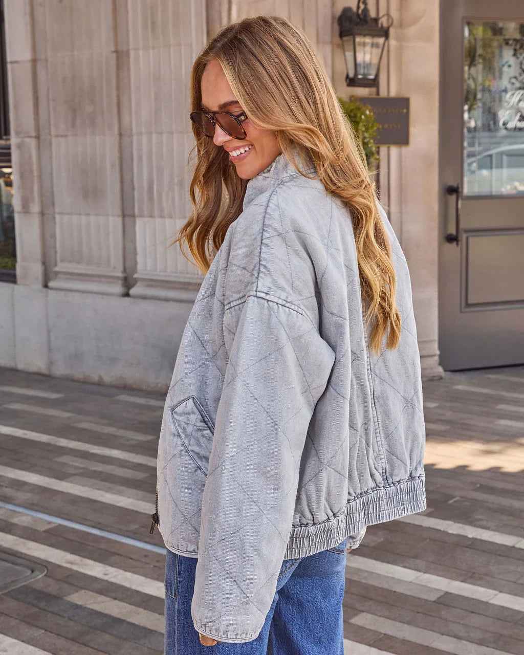 Xander Quilted Denim Jacket