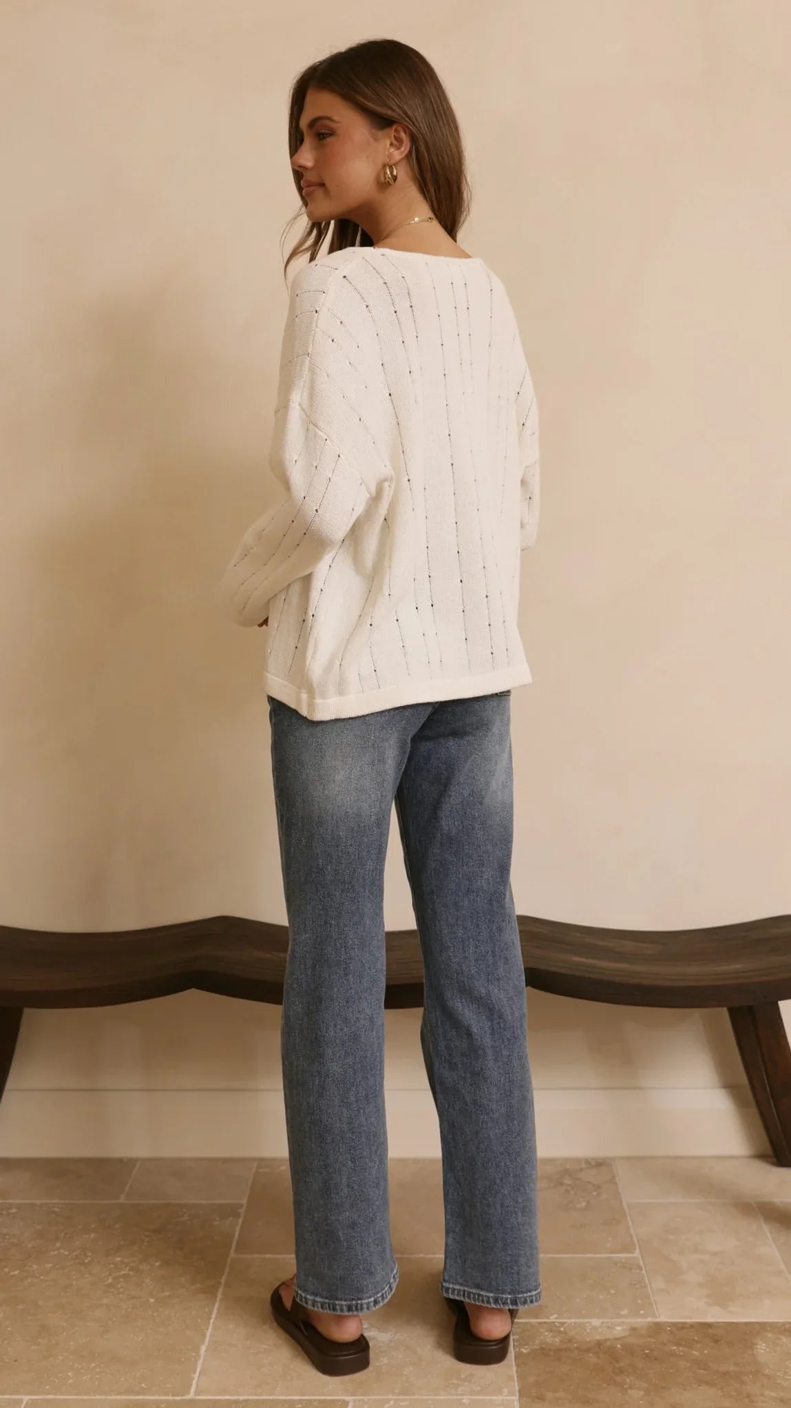Mia Long Sleeve Top White