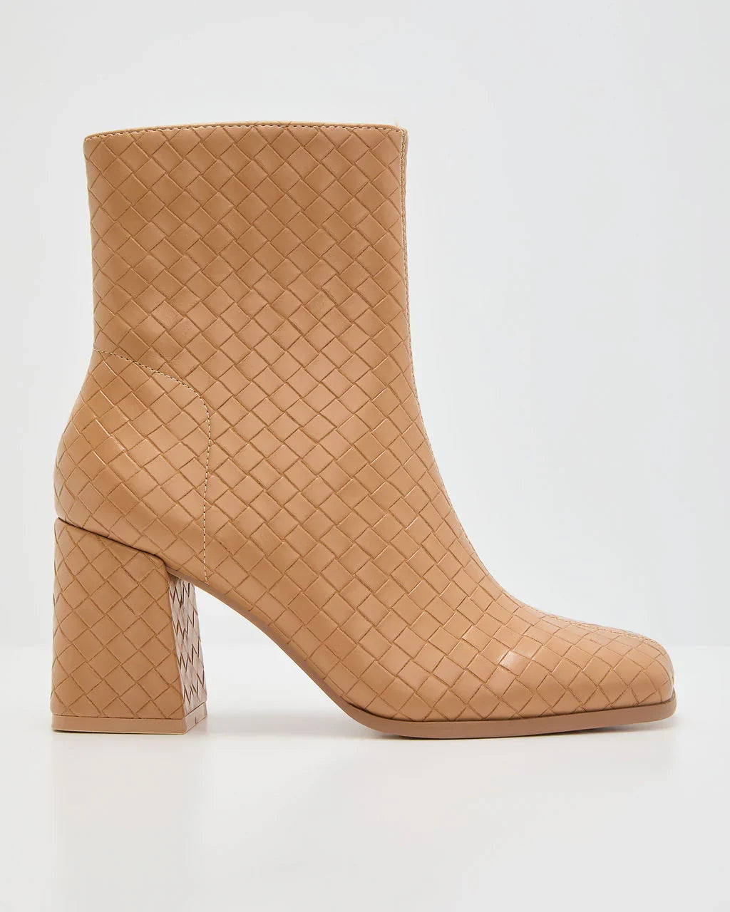 Chanie Woven Vegan Leather Booties