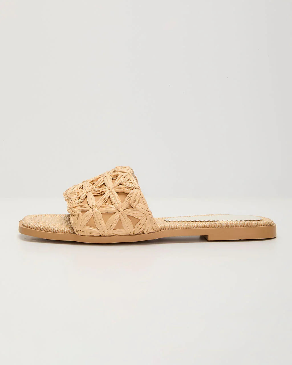 Selenah Woven Raffia Flat Sandals