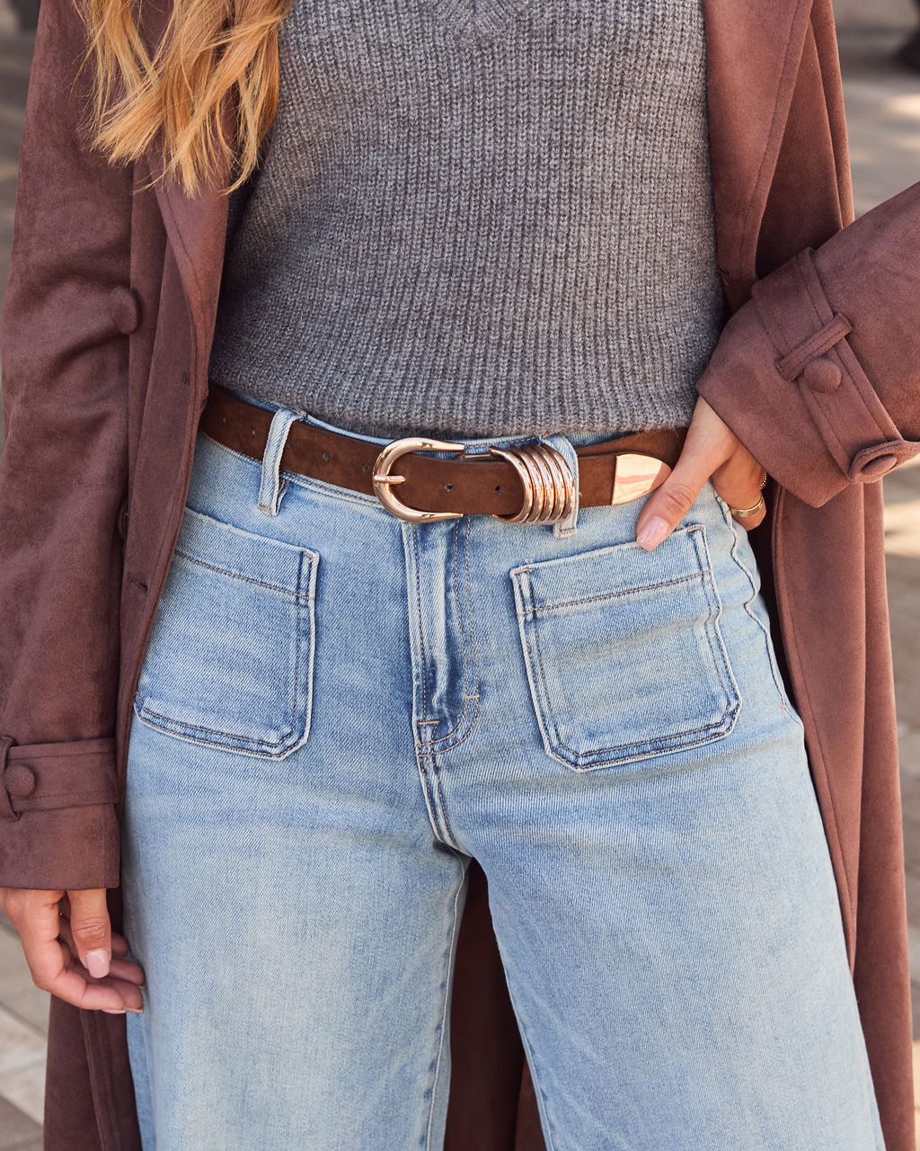 Greer Stacked Buckle Belt