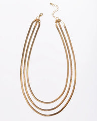 Zoe Layered Herringbone Necklace