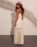 Romantic Haven Ruffle Lace Maxi Dress