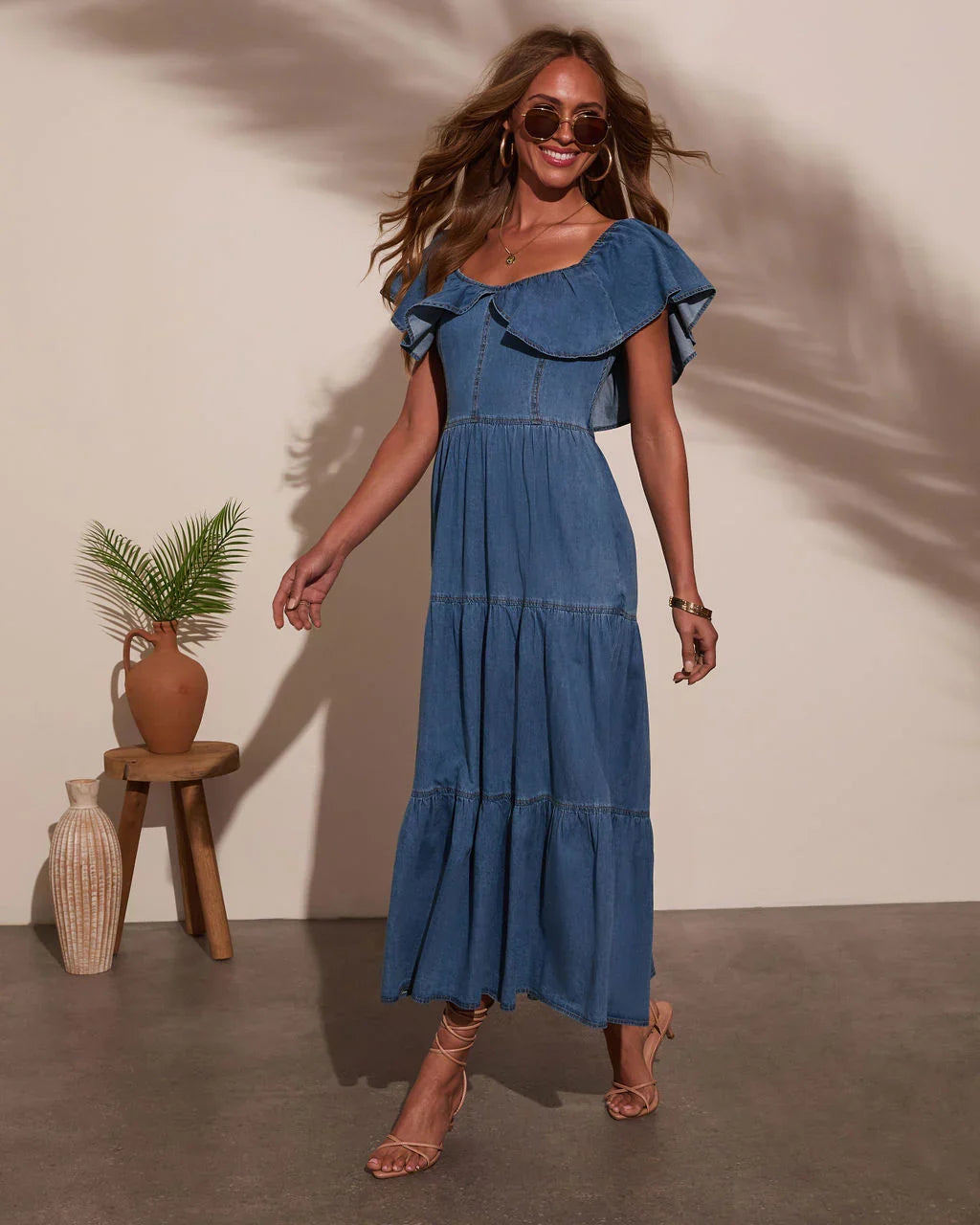 Penelope Chambray Midi Dress