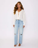 Mabel Ruffle Tie Front Blouse