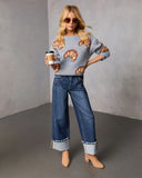 Freshly Baked Croissant Graphic Novelty Sweater
