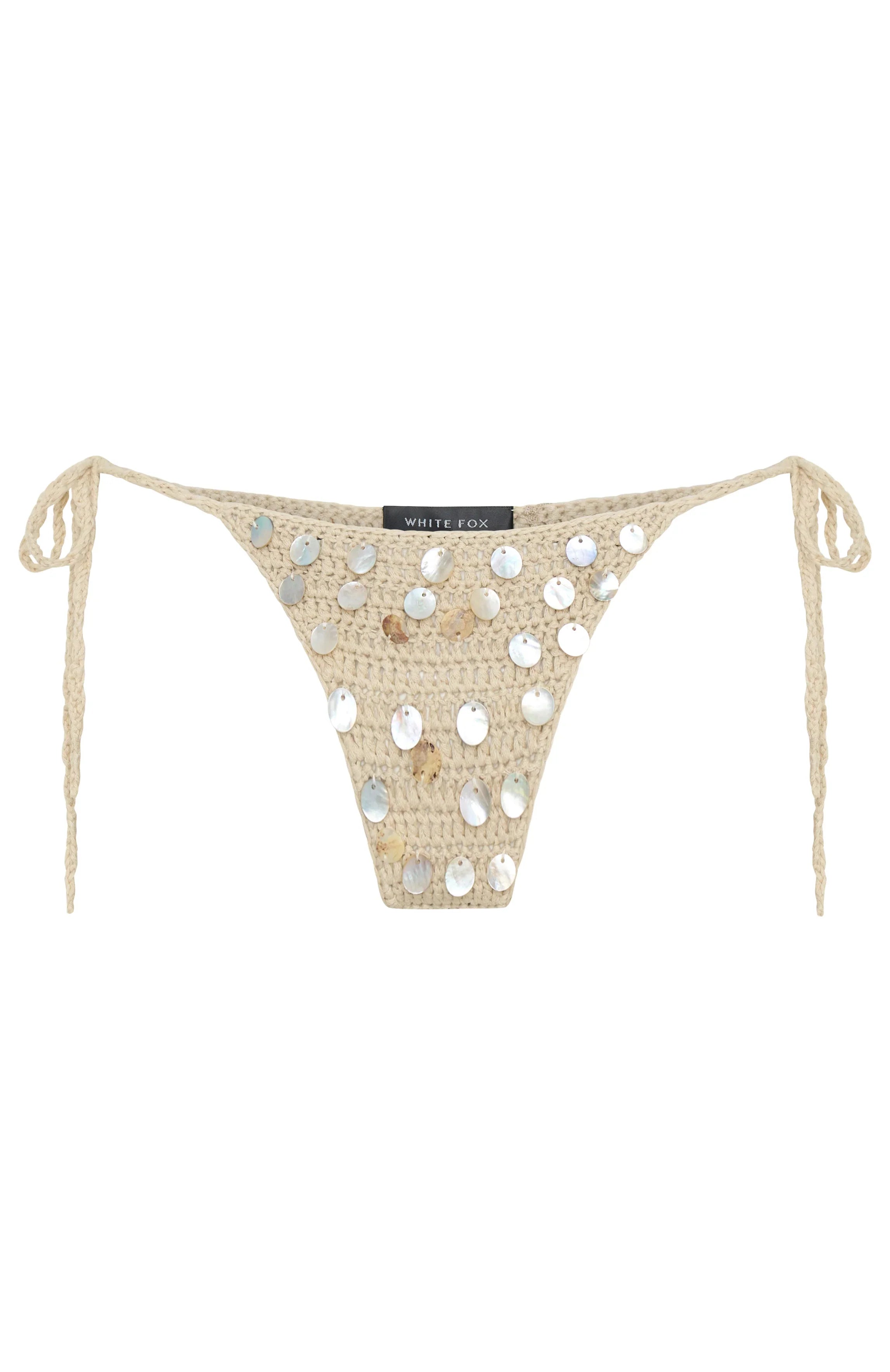 Need A Holiday Crochet Bikini Bottoms Shell