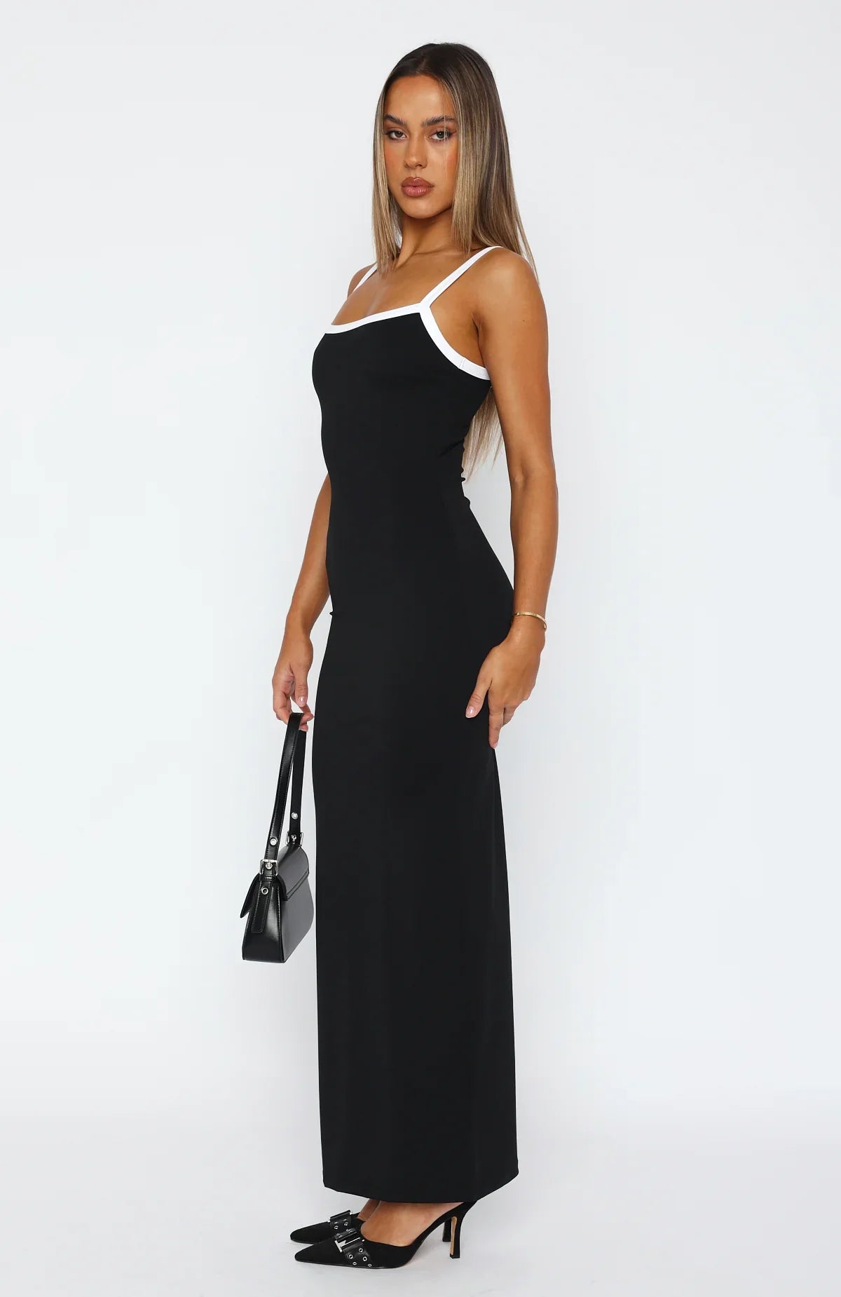 Just Stay Calm Maxi Dress Black
