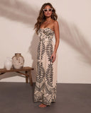 Palm Daydream Abstract Print Jumpsuit