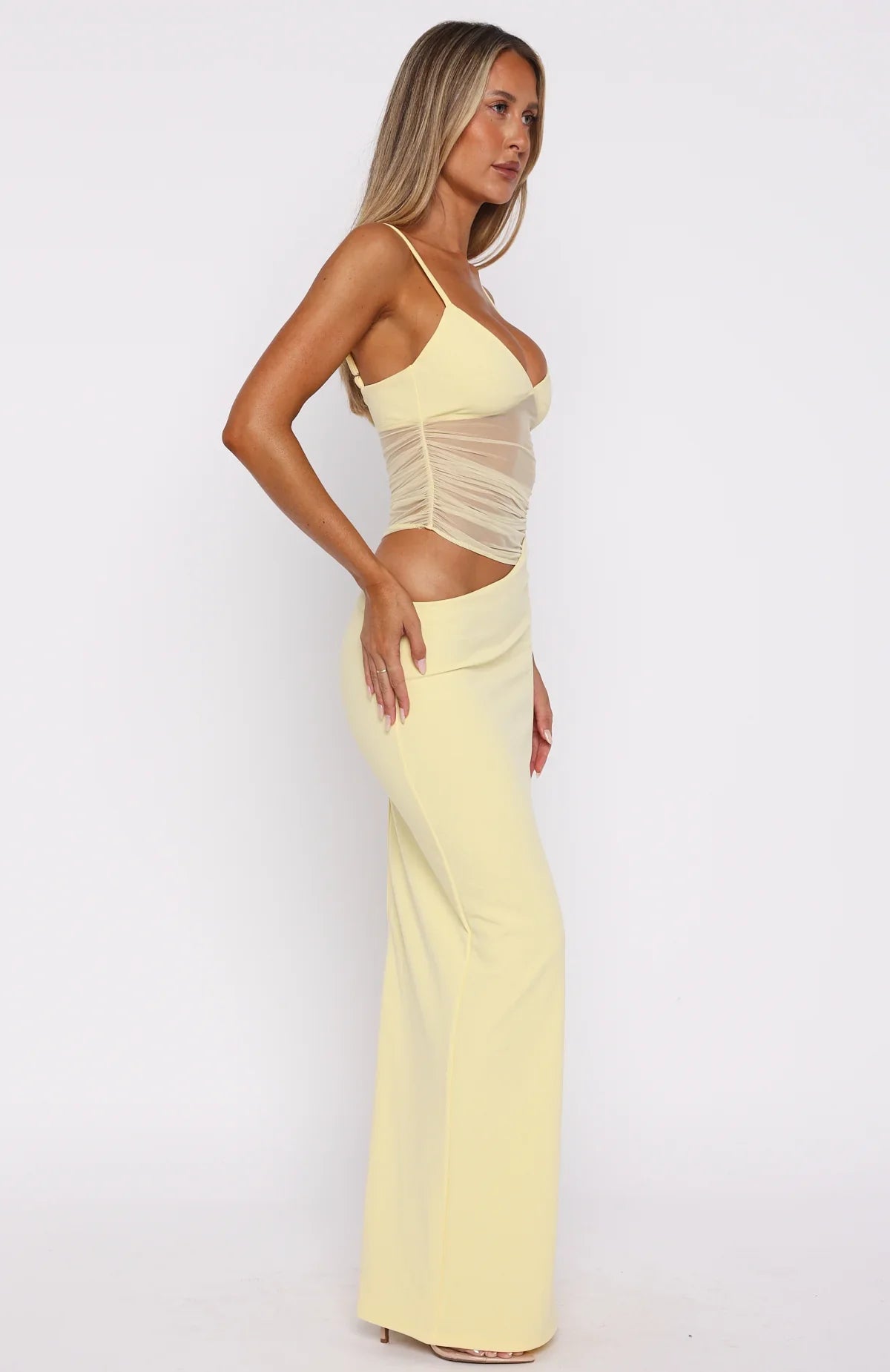 Call Me Up Maxi Dress Lemon