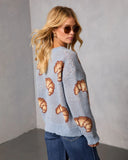 Freshly Baked Croissant Graphic Novelty Sweater