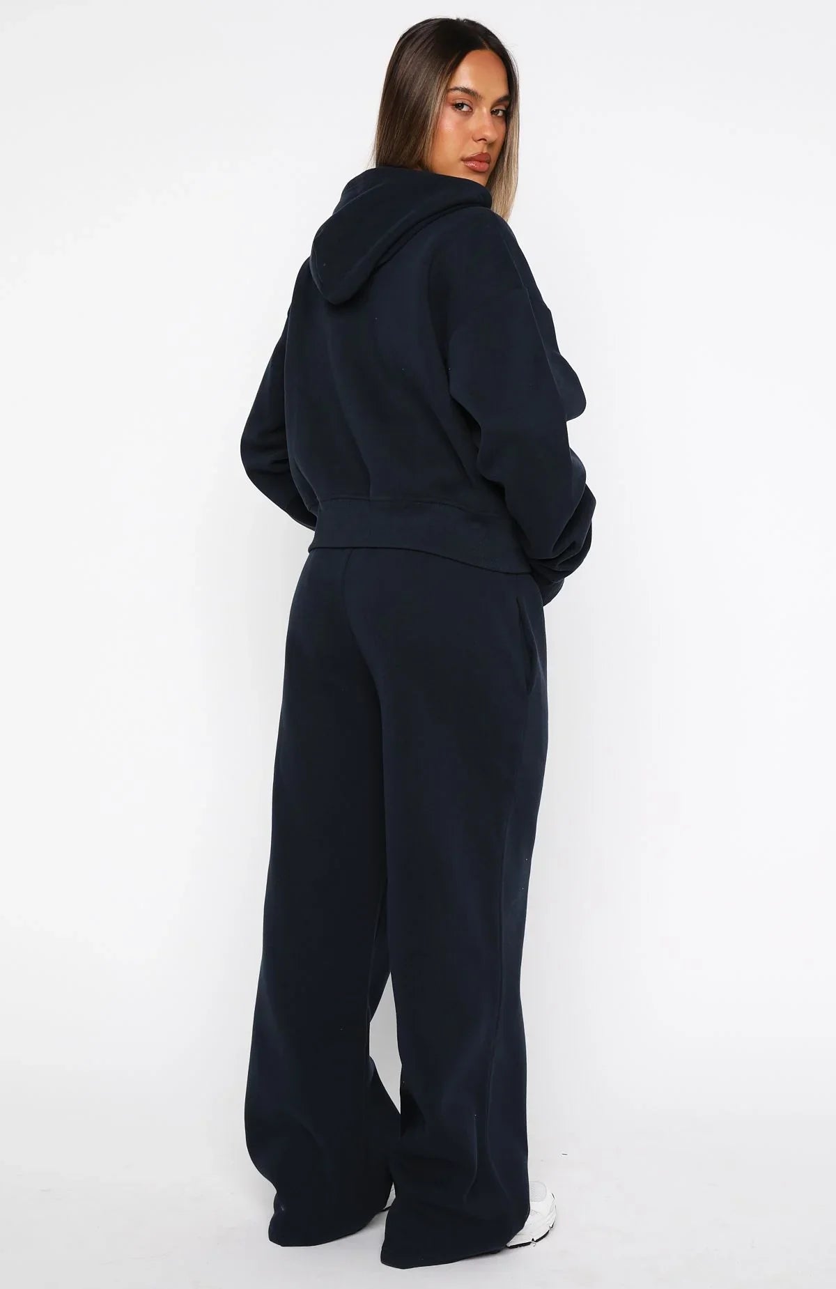 Daydreamers Madeline Wide Leg Sweatpants Navy