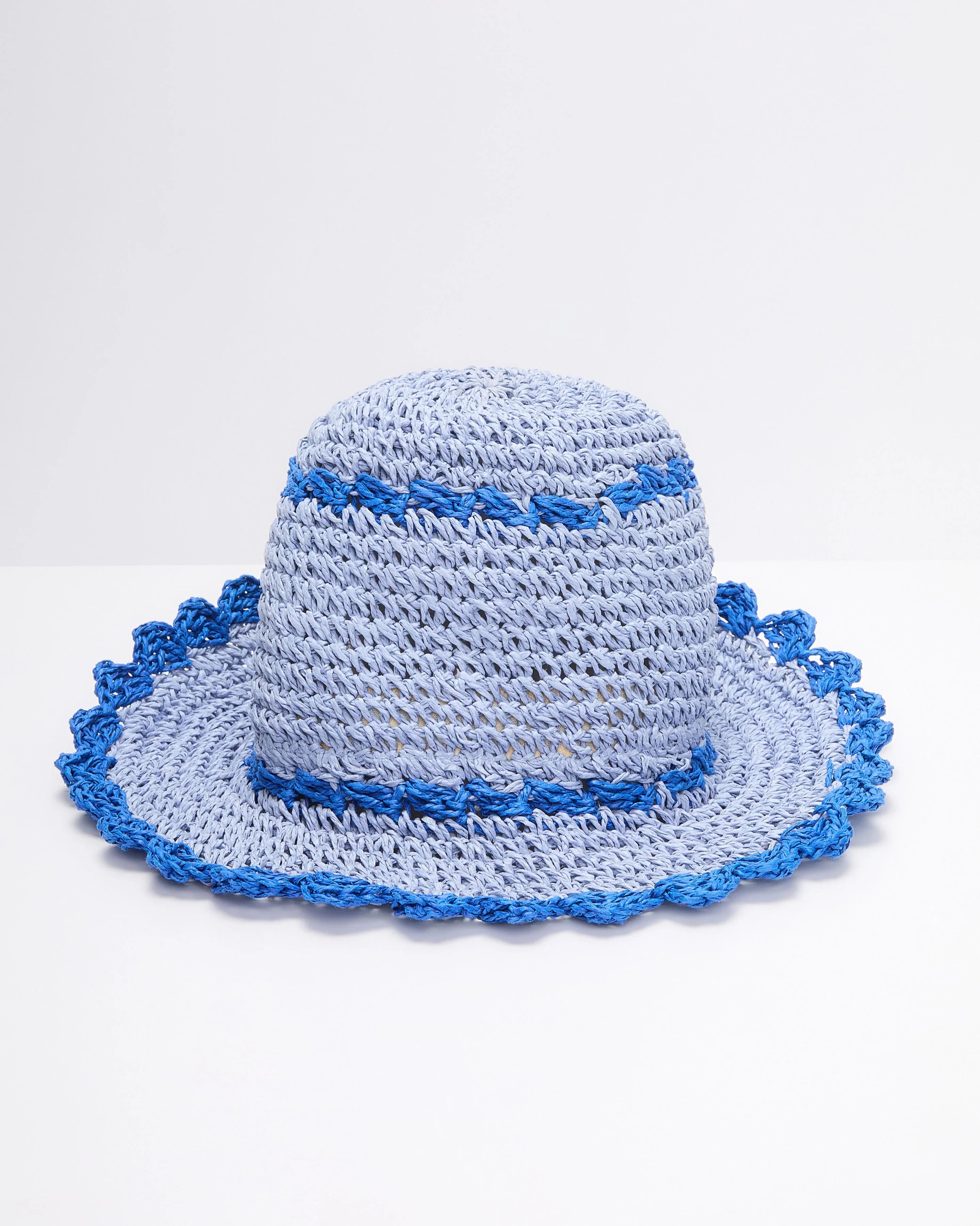 Addiena Crochet Colorblock Bucket Hat
