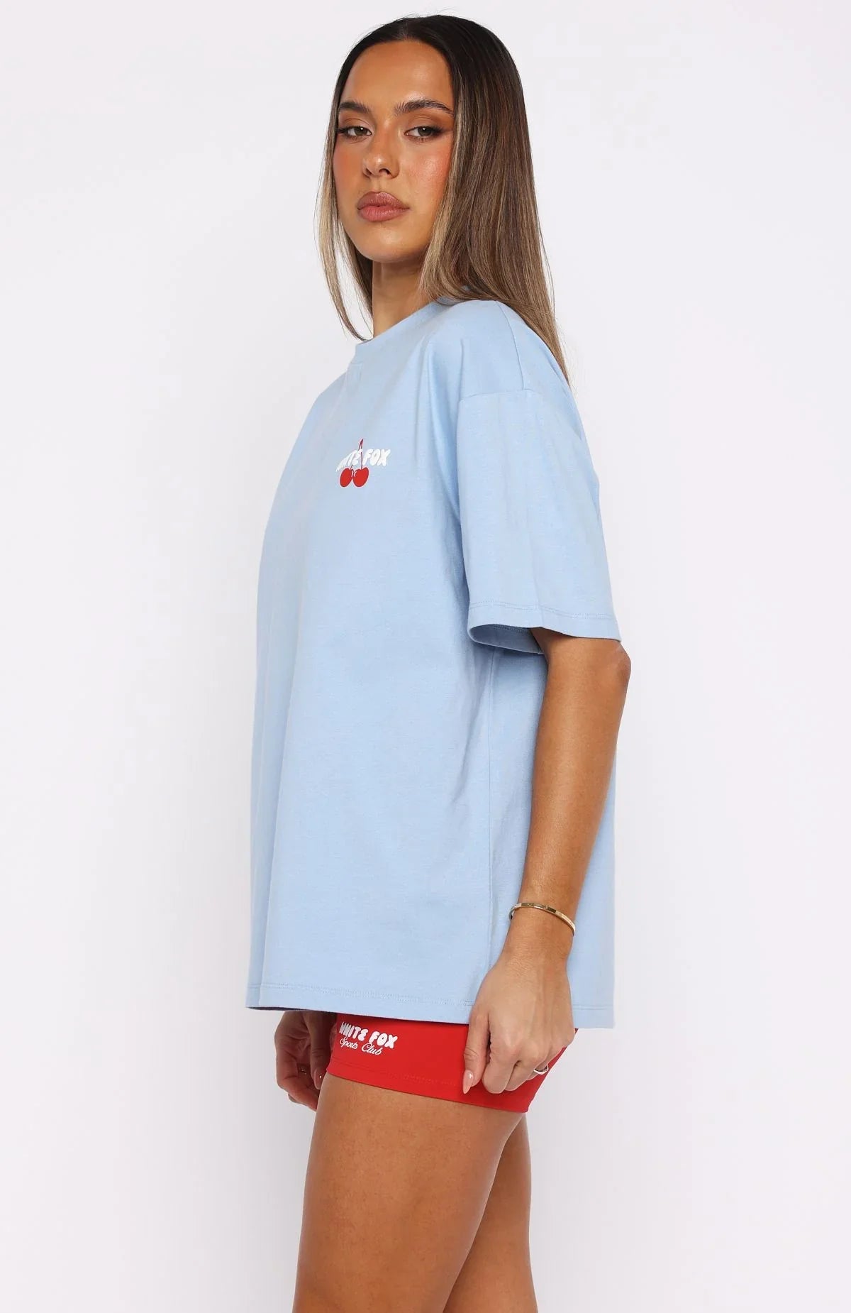 Club 14 Cassie Oversized Tee Blue