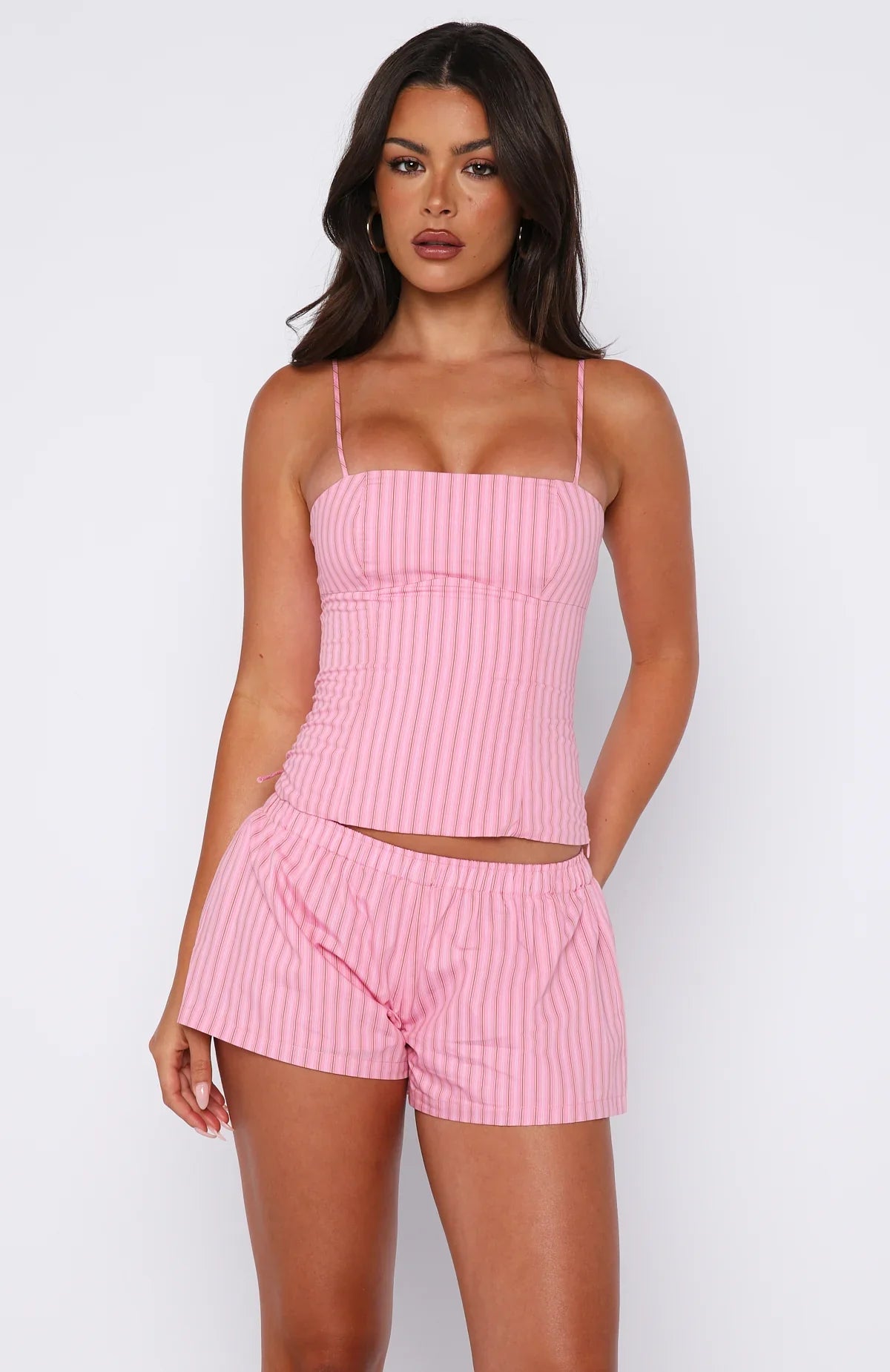 Born To Glow Shorts Pink Stripe
