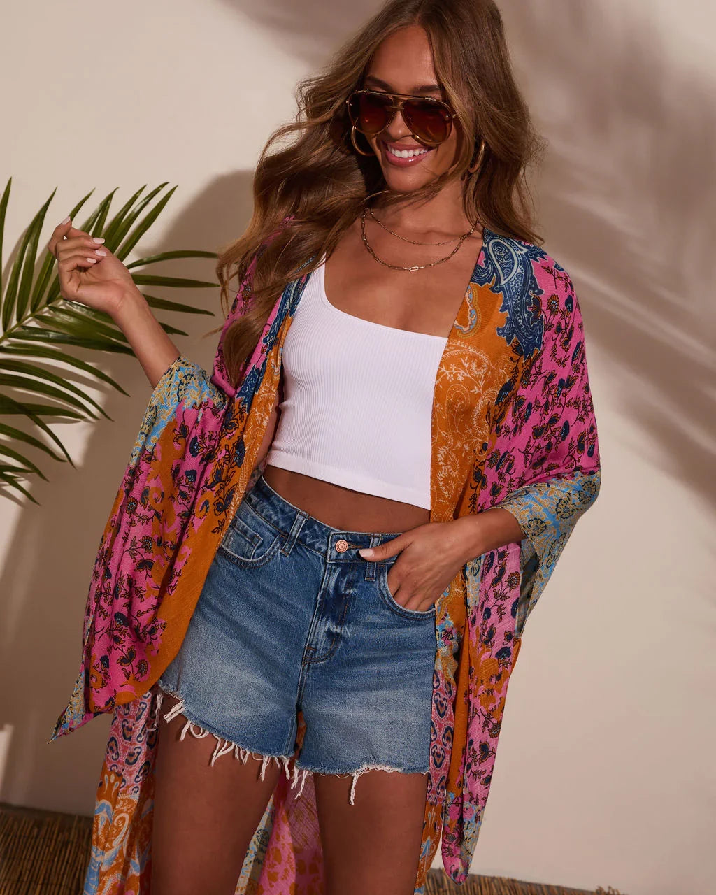 Antonella Printed Duster Kimono
